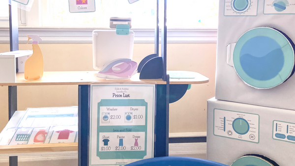 Set Up A Laundromat Dramatic Play Space for Your Child